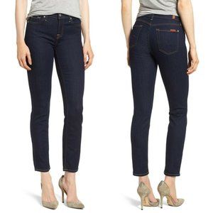 FOR ALL 7 MANKIND B(AIR) ROXANNE ANKLE IN AUTHENTIC RINSE Dark Blue Denim Jeans